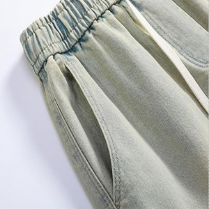 2025 New Hot Selling Eco-Friendly <b>Denim</b> Shorts Men's 100% Cotton Rugged Mid Waist Relaxed Stretchable Straight Style - Product Image 2