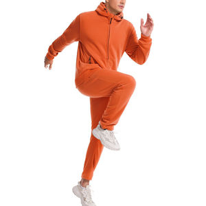 Sublimation personnalisée Survêtements gris pour hommes, tenues de jogging avec longue fermeture éclair, vêtements de course survêtements personnalisés pour hommes - Product Image 3