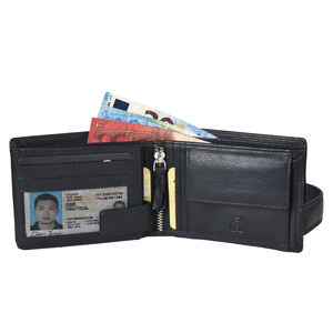 <b>Genuine</b> <b>Leather</b> Tri-Fold <b>Wallet</b> With Button closure - Product Image 2