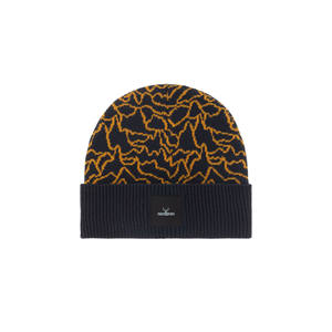 Gorro de punto básico negro para mujer con doble pliegue y Rhine Soft Colorful Patterned Winter Logo Sudadera con capucha y sudadera - Product Image 6