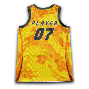 Uniformes de baloncesto con logotipo personalizado, malla de poliéster, transpirable, con transferencia de calor, estampado sin mangas, de talla grande, para hombre, baloncesto - Product Image 4