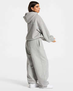 Conjunto Deportivo de Dos Piezas para Mujer con Sudadera Extra Grande con Logotipo Bordado Personalizado y Ribete, Trajes Deportivos para Mujer - Product Image 6