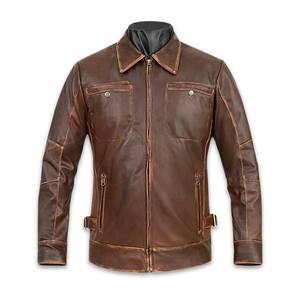 Custom Made High Quality <b>Genuine</b> <b>Leather</b> <b>Jacket</b> For Men At Wholesale Price Custom Embroidery <b>Leather</b> Winter <b>Jacket</b> For Men - Product Image 1