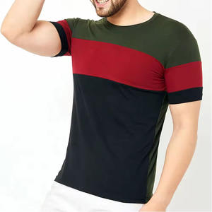 Camiseta Moderna para Hombre con Bloques de Color, Diseño de Paneles a la Moda, Ropa Casual de Verano, 100% Algodón, Secado Rápido, Transpirable, Alta Calidad - Product Image 3