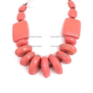 Resina hecha a mano Lucite resina joyería collar indio para damas moda joyería hecha a mano para niñas y damas - Product Image 1