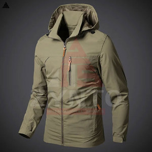 Nouvelle veste de randonnée pour homme, imperméable, à capuche, coupe-vent, hydrofuge, respirante, avec fermeture éclair - Product Image 3