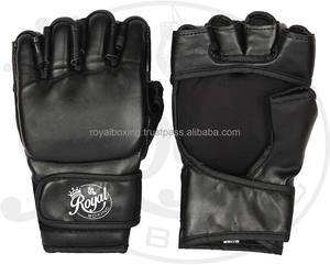 Venta caliente logotipo personalizado guantes de agarre de medio dedo guantes de boxeo de cuero pesado MMA para uso deportivo - Product Image 3