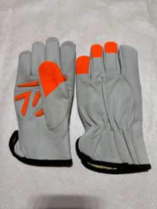 Gants de conducteur de travail en cuir de mouton pour hommes Gants de travail de sécurité de construction industrielle - Product Image 5