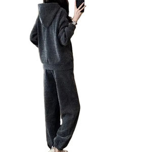 ชุดวิ่งแฟชั่นสำหรับผู้หญิงชุดวอร์มแฟชั่นแบบ2020สีพื้น - Product Image 1