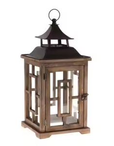 Farol Cuadrado de Metal Negro Personalizado al por Mayor, Hecho a Mano, Impreso en Tipografía, Decoración para el Hogar y el Jardín, Último Diseño Navideño - Product Image 1