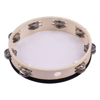 Professional Handmade Adjustable 8-Pad Tambourine Drum Set Sheepskin Heads 4-12 Inch Sizes Handheld Percussion Instrument for