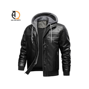 Chaqueta de Cuero para Hombre, Elegante, para Invierno, con Logotipo Frontal, Color Personalizado y Diseño Cortavientos - Product Image 3