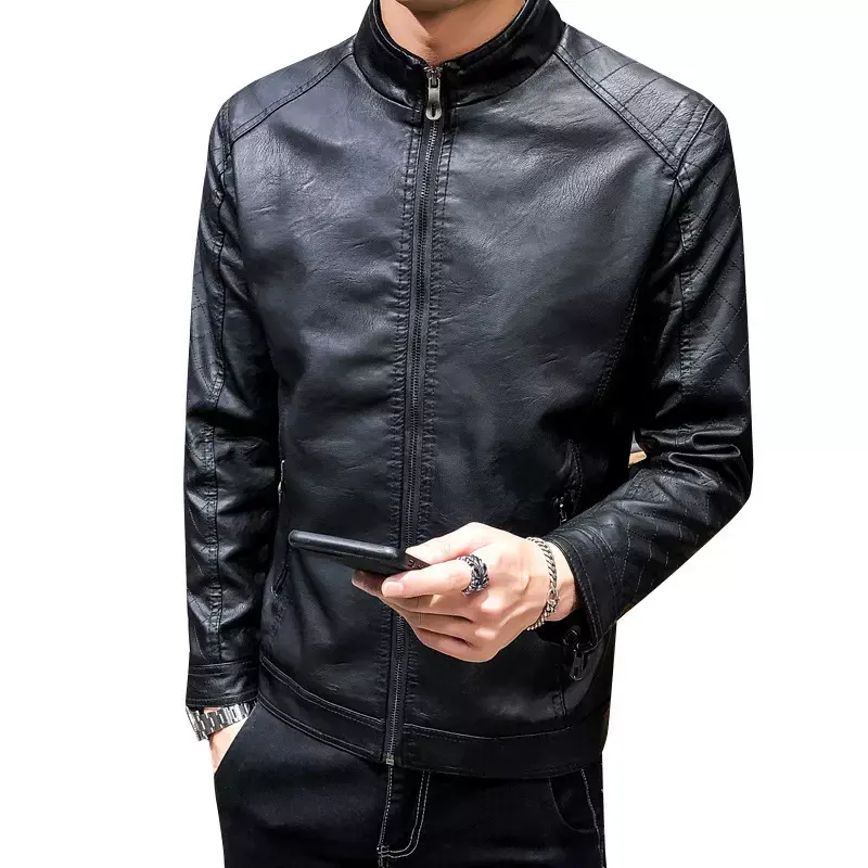 थोक कीमतों के लिए अद्वितीय डिजाइन bestselling उच्च निर्मित चमड़े का जैकेट पुरुषों स्लिम फिट स्टाइलिश सर्दियों फैशन
