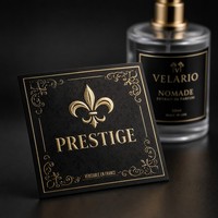 Autocollants en métal aluminium personnalisés en relief pour vin et parfum, imperméables, étiquettes 3D personnalisées, emballage personnalisé, autocollants en aluminium