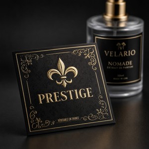 Autocollants en métal aluminium personnalisés en relief pour vin et parfum, imperméables, étiquettes 3D personnalisées, emballage personnalisé, autocollants en aluminium - Product Image 1