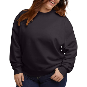 Sweat-shirt à col rond en coton 100% pour femme, broderie hivernale, molleton épais de haute qualité, logo personnalisé, adultes - Product Image 1