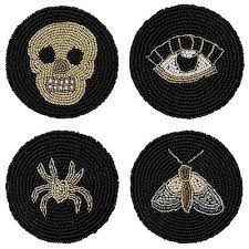 Sous-verres perlés de haute qualité avec logo et taille personnalisés, motifs géométriques, design moderne et écologique pour une vie élégante - Product Image 2