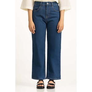 กางเกงยีนส์ทรงตรงเอวสูงสไตล์ลำลองเรียบง่าย ระบายอากาศได้ดี รุ่น WM-JNS-WS25-003 สำหรับฤดูหนาว - Product Image 5