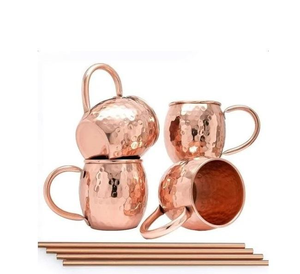 Tazas de Cobre 100% Sostenibles para Cerveza de Jengibre y Moscow Mule, Uso en Campamentos, Exportador de la India - Product Image 2