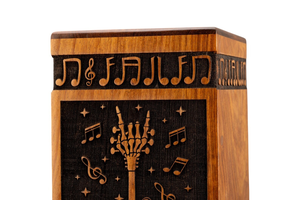 Urne de crémation de guitare en palissandre pour cendres humaines Boîte commémorative en bois Souvenir commémoratif Urne de crémation décorative pour cendres - Product Image 5