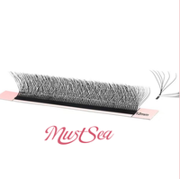 Extensions de cils individuelles en cheveux synthétiques brun foncé de qualité supérieure, courbure C/CC/D/DD/LD/L/B/J/M, épaisseur 0,03-0,15, longueur 6-15 mm