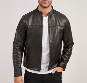 Chaqueta de Cuero Vacuno para Hombre al por Mayor, Chaqueta de Cuero Genuino Hecha a Medida, Estilo Urbano, Impermeable, de Alta Gama - Product Image 5