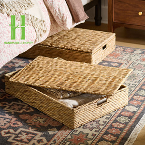 Cesta de Jacinto de Agua Ecológica de Nuevo Diseño para Servir, Personalizable, OEM, Rectangular, Estilo Bohemio, Multifuncional, Hecha en Vietnam HNH - Product Image 5