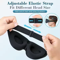 Masque de sommeil de conception 3D Blackout Sleep Aid avec sangle élastique réglable pour un meilleur sommeil