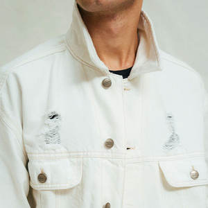 Veste en jean pour homme, automne-hiver, style streetwear décontracté, avec délavage acide, séchage rapide, respirante, boutons et poches, vêtement d'extérieur élégant - Product Image 3