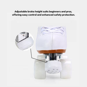 उच्च टखने के समर्थन मिश्र धातु आधार सुरुचिपूर्ण डिजाइन के साथ पेशेवर क्वाड रोलर स्केट्स - Product Image 4