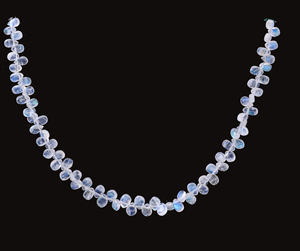 Piedra lunar arcoíris facetada natural, cuentas ovaladas y redondas sueltas, fabricación de joyas, suministros curativos de piedras preciosas - Product Image 5