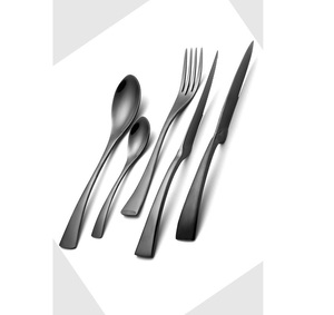 Juego de Cubiertos de Metal con acabado mate contemporáneo, juego de comedor de estilo moderno inspirado, juego de cubiertos de Metal para comedor, juego de cubiertos de comedor - Product Image 4