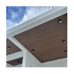 Pannelli Murali Esterni Impermeabili in Composito <span class=keywords><strong>Legno</strong></span>-Plastica (WPC) Pannello a Doghe Co-estruso per Soffitto <span class=keywords><strong>Rivestimento</strong></span> Esterno in PVC Effetto <span class=keywords><strong>Legno</strong></span> - Product Image 5