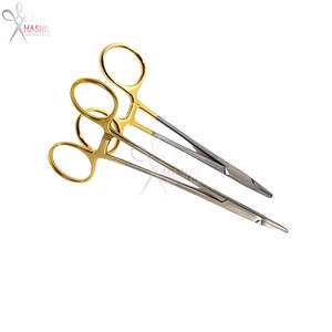 Porte-aiguilles Ryder 5,5 pouces 6 pouces en acier inoxydable certifié CE, poignée à cliquet dorée, instrument chirurgical - Product Image 3