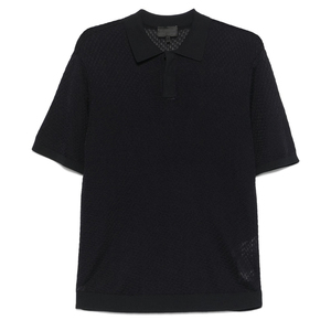 Old Money Hombres de manga corta Casual para Polo Hollow Out Texture Knitted Top Crochet Knit Style - Product Image 5