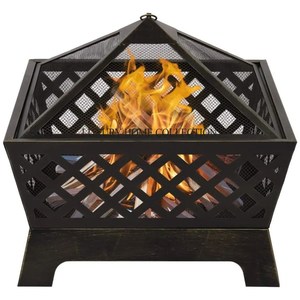 Large family sized metal <b>fire</b> <b>pit</b> with extended safety rim for added protection during outdoor <b>fire</b> <b>pit</b> gatherings - Product Image 6