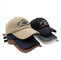 Casquette de baseball unisexe en toile de denim avec logo brodé et image tropicale vintage, 100 % coton, tendance, haute qualité, 5 panneaux