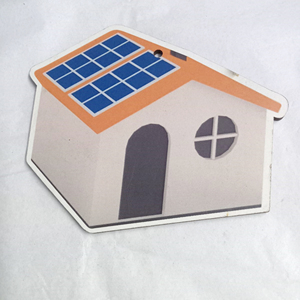 Ornement de maison en bois arbre de noël maison bureau suspendu décor noël étoile en forme porcelaine ornements artisanat - Product Image 6