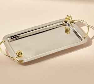 Bandeja de frutas de Chocolate de acero inoxidable elegante 2K25, tendencia industrial, superventas, vajilla perfecta, recién llegada - Product Image 1