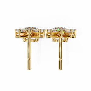 Boucles d'oreilles uniques en or 18 carats avec diamant de laboratoire, boucles d'oreilles de qualité supérieure - Product Image 3