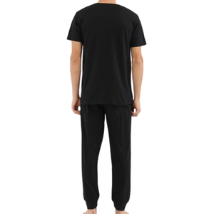 Vente en gros de vêtements de nuit pour hommes | Ensembles de pyjamas en soie de coton | Fournisseur d'usine de pyjamas OEM - Product Image 1