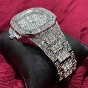 Baguette en forma de lujo Hip Hop reloj de hombre Moissanite diamante pavimentado 925 tipo de encanto de plata esterlina para alguien especial - Product Image 5