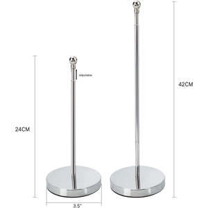 ธงตั้งโต๊ะประวัติศาสตร์อิหร่านพร้อมขอบสีทอง - ธงตั้งโต๊ะลายสิงโตและพระอาทิตย์เปอร์เซียโบราณของอิหร่าน ขนาด 20x30 ซม. พร้อมขาตั้งปรับระดับได้ - Product Image 1