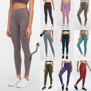 Proveedor de ropa deportiva de Bangladesh, mallas de gimnasio para mujer, pretina elástica, ropa activa, suministro a granel, conjuntos de Yoga de mezcla de poliéster y LICRA - Product Image 1