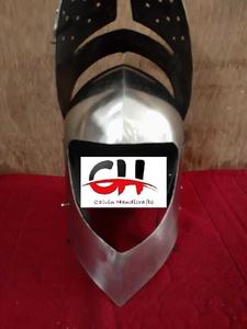 Casco Latón Medieval Vikingo Acero Alas Caballero Halloween Barbuda Brazo Ala Gage Casco Por Calvin artesanía - Product Image 5