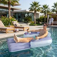 Flotador Inflable Eléctrico con Motor, Balsa de PVC Recargable para Piscina, Silla Relajante Acuática para Resort, Playa o Lago