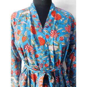 Peignoir de style kimono en coton pour femmes Vêtements de nuit confortables pour les événements de mariée à la plage d'été et la détente à la maison - Product Image 4