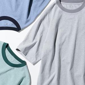 Camisetas de verano de algodón pesado de gran tamaño, camiseta Ringer, camisetas casuales de manga corta holgadas para hombres y mujeres, camiseta - Product Image 1