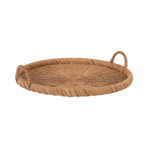 Bandeja de mimbre redonda hecha a mano Bohemia para Decoración de mesa de cocina y uso rústico para servir - Product Image 2