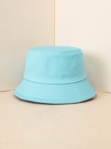 Wholesale Yellow Straw Hat Outdoor <b>Sunscreen</b> Beach Sun Hat Custom Bucket Hat Embroidery logo for Kids Adults And Women - Product Image 3